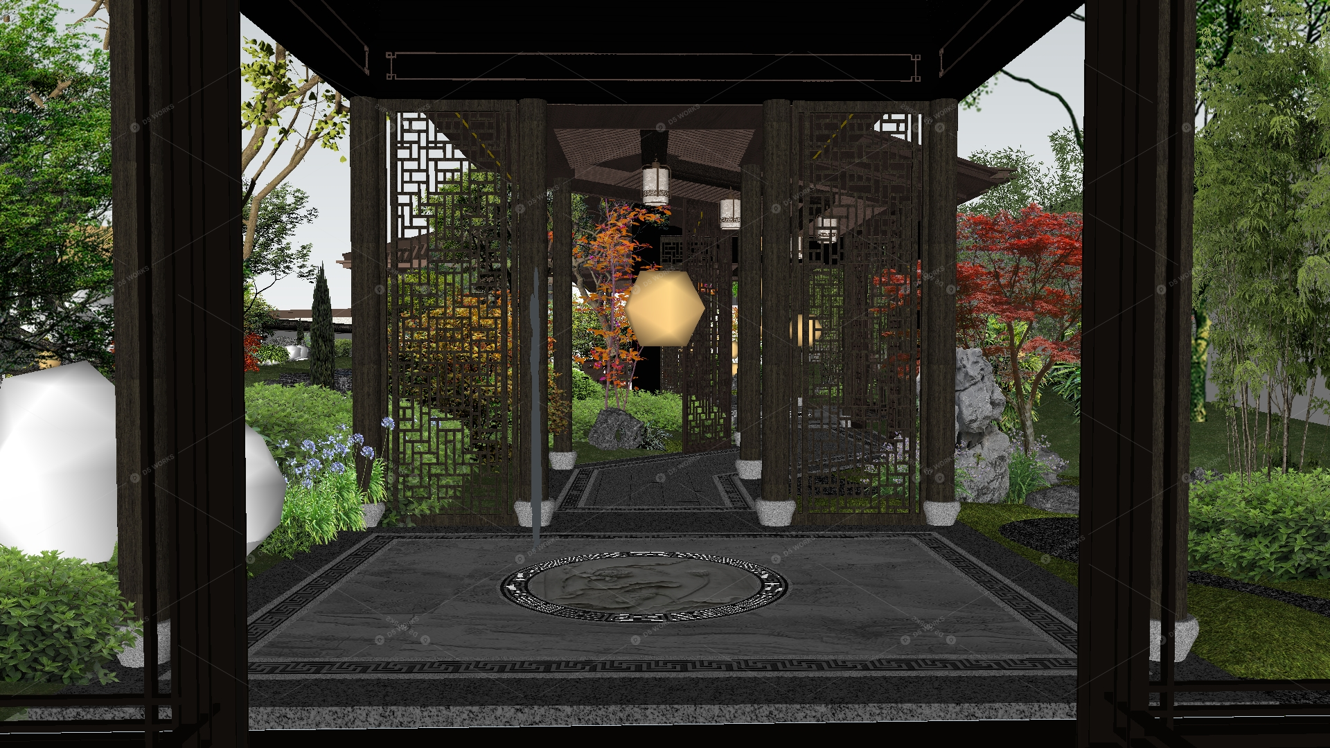 Courtyard Landscape 3D Models 14