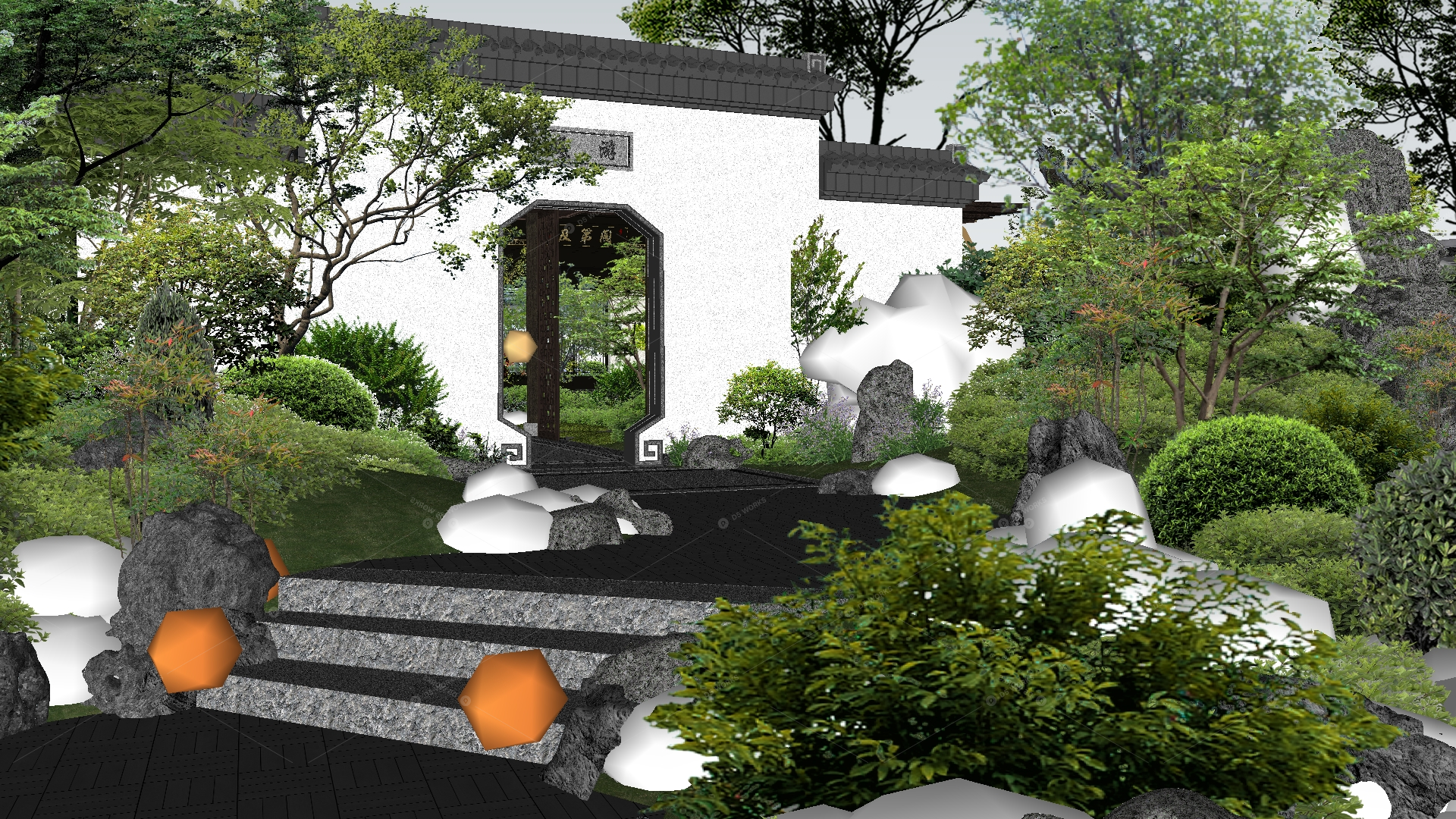 Courtyard Landscape 3D Models 4