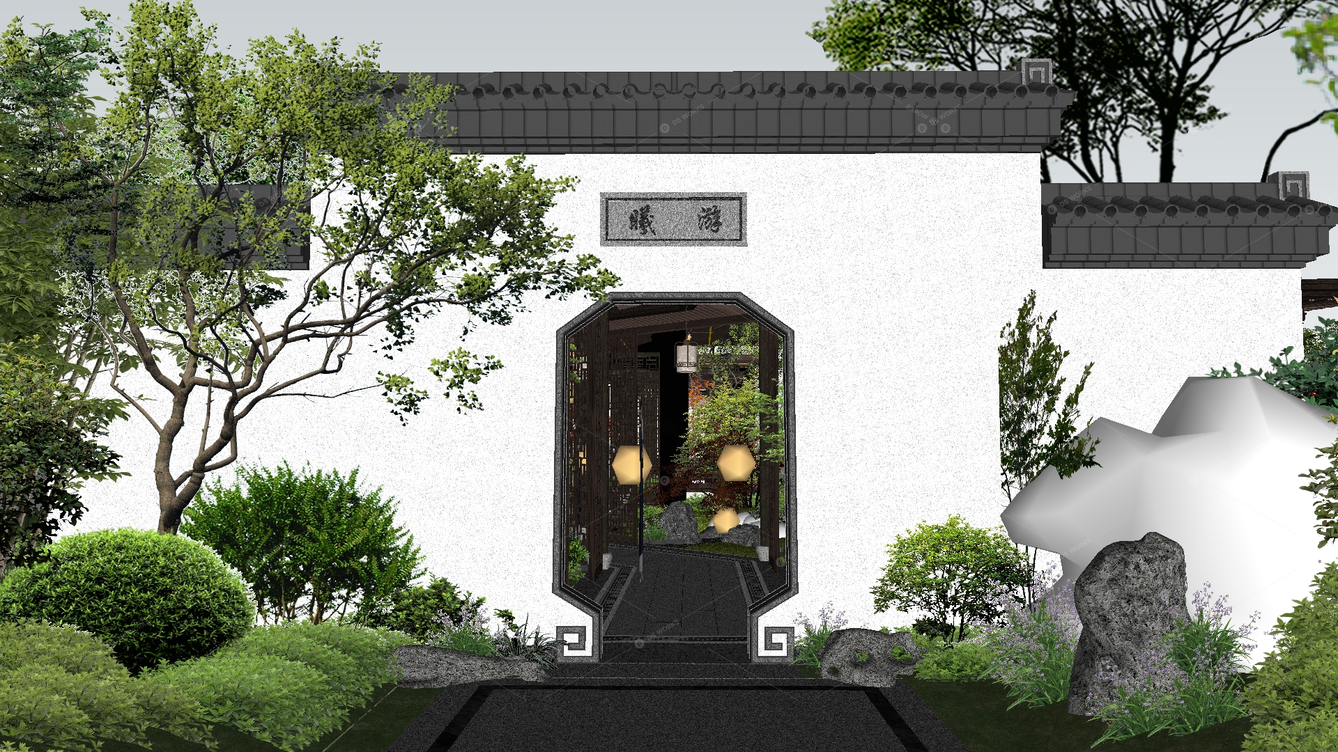 Courtyard Landscape 3D Models 9