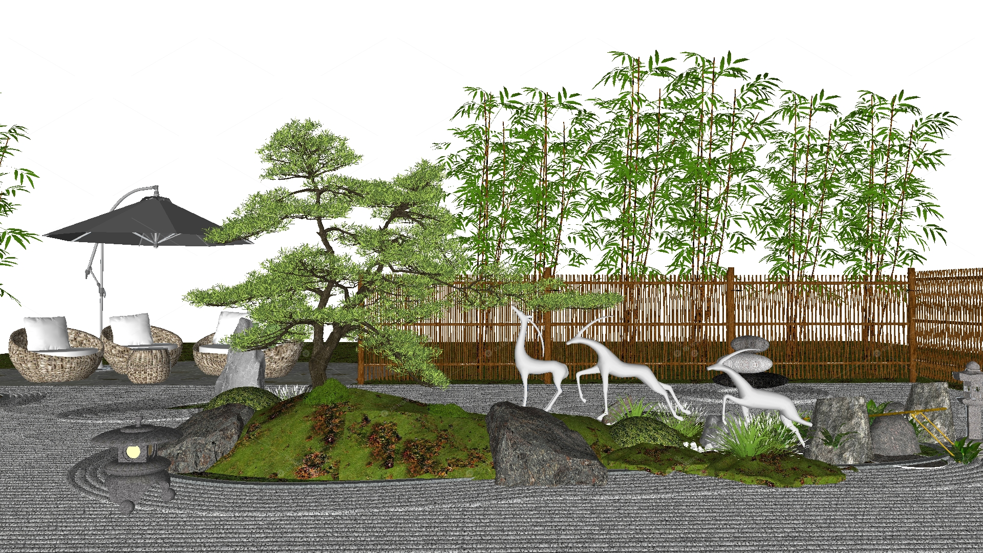 Courtyard Landscape 3D Models