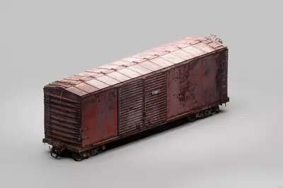 Scrapped train carriages