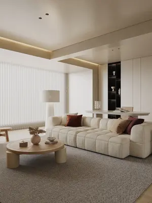 Contemporary Living & Dining Room 3d model