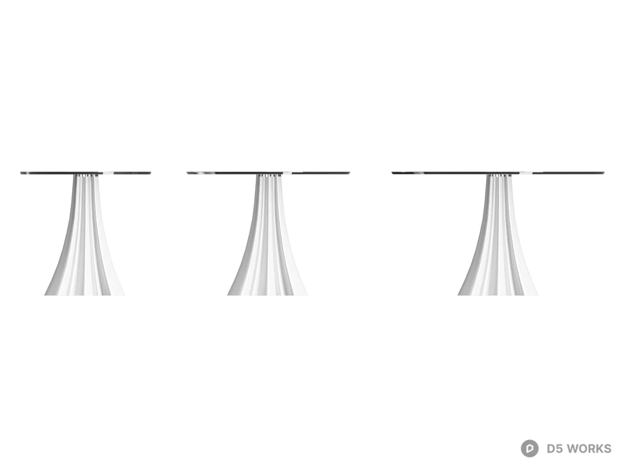 Minimalist Dining Table 3d model thumbnail 2