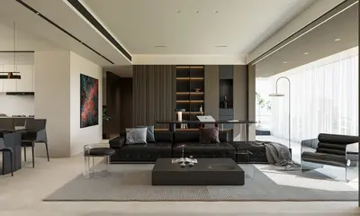 Modern Living & Dining Room