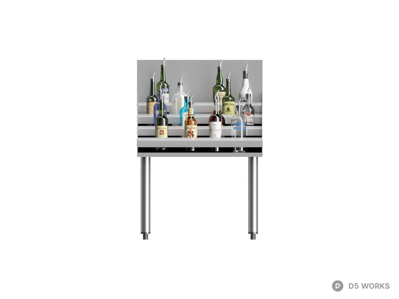 Minimalist Metal Display Stand 3d model thumbnail 2
