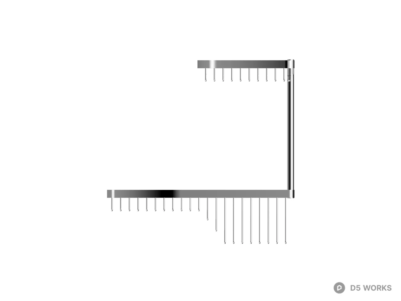 Minimalist Ceiling Mounted Drying Rack 3d model thumbnail 2
