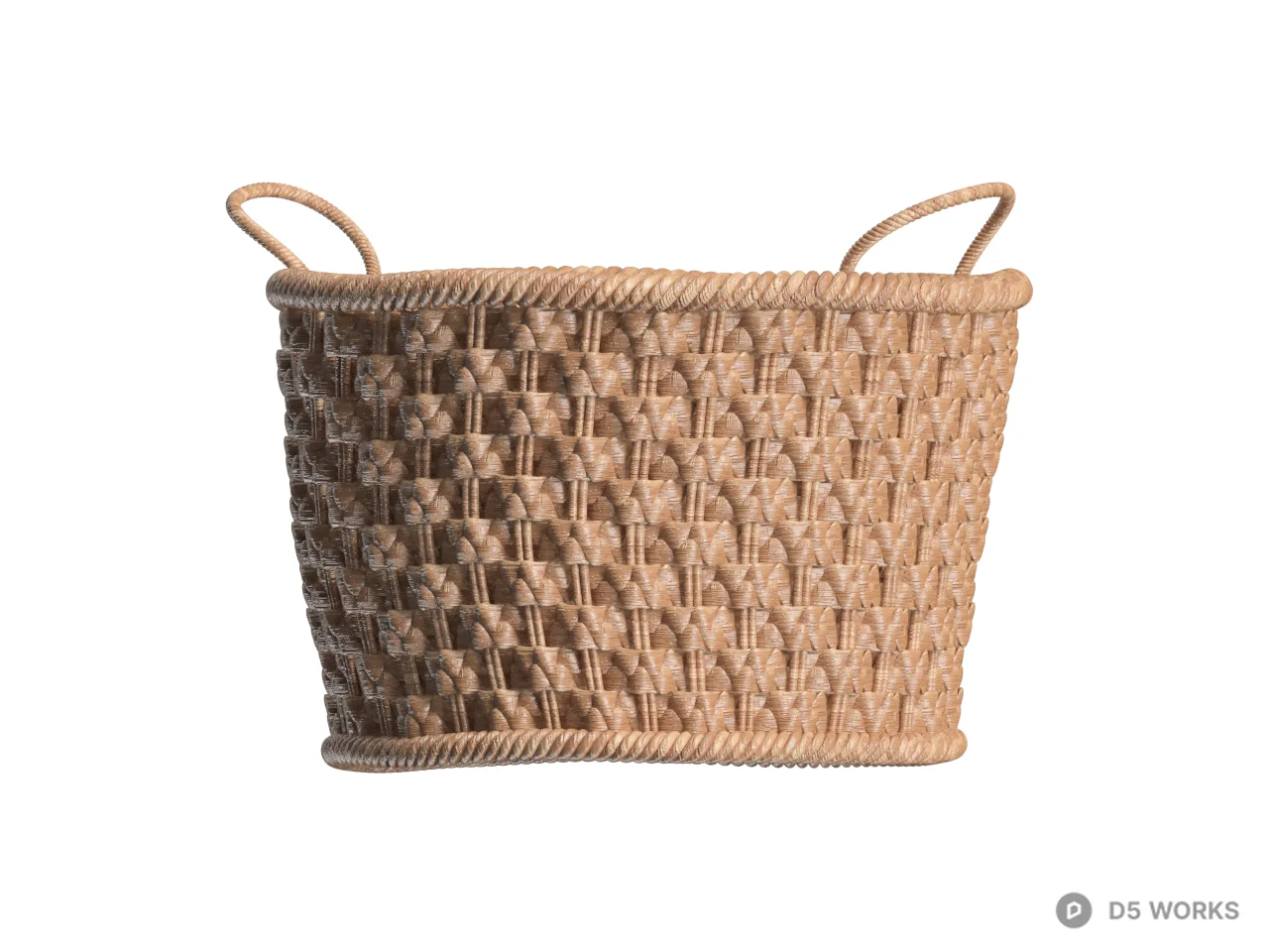 Woven Storage Basket 3d model thumbnail 2
