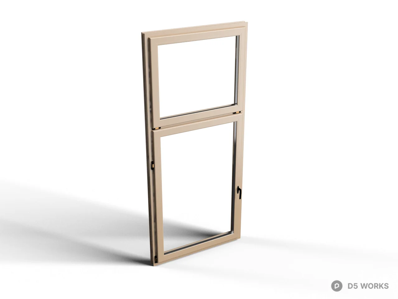 Wooden Casement Window 3d model - Image 1