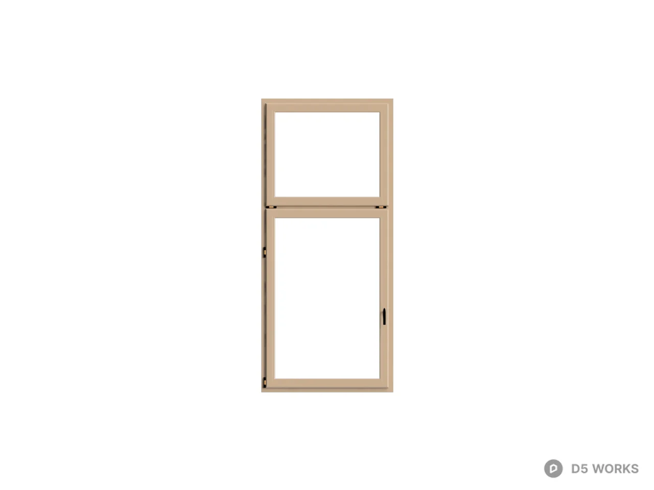 Wooden Casement Window 3d model thumbnail 2