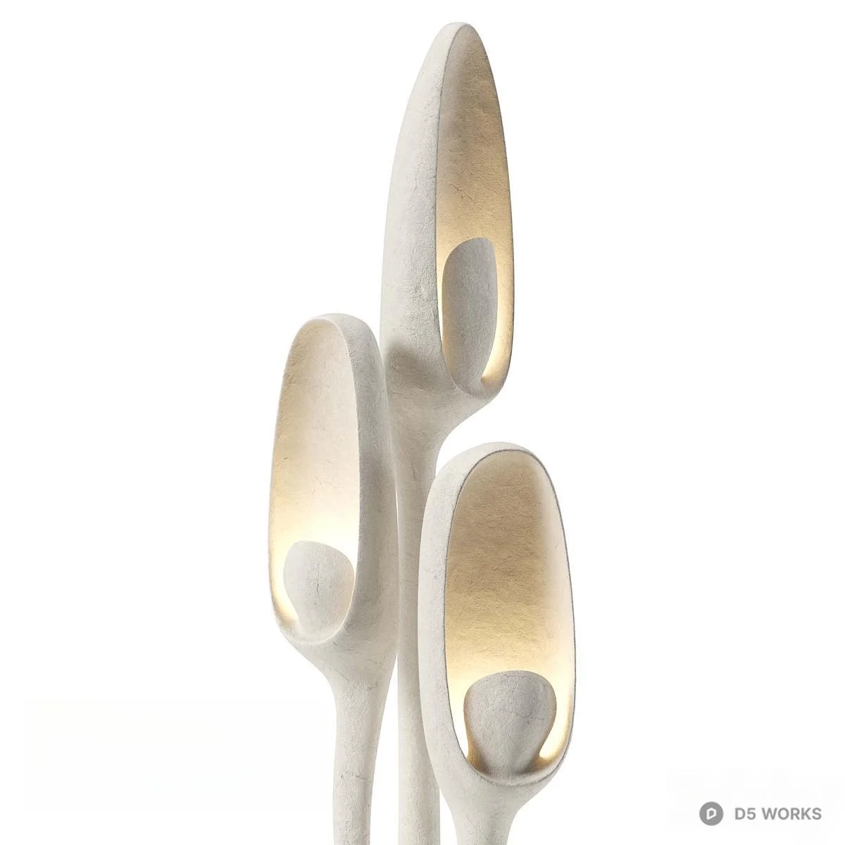 Organic Modern Shape Floor Lamp 3d model thumbnail 4