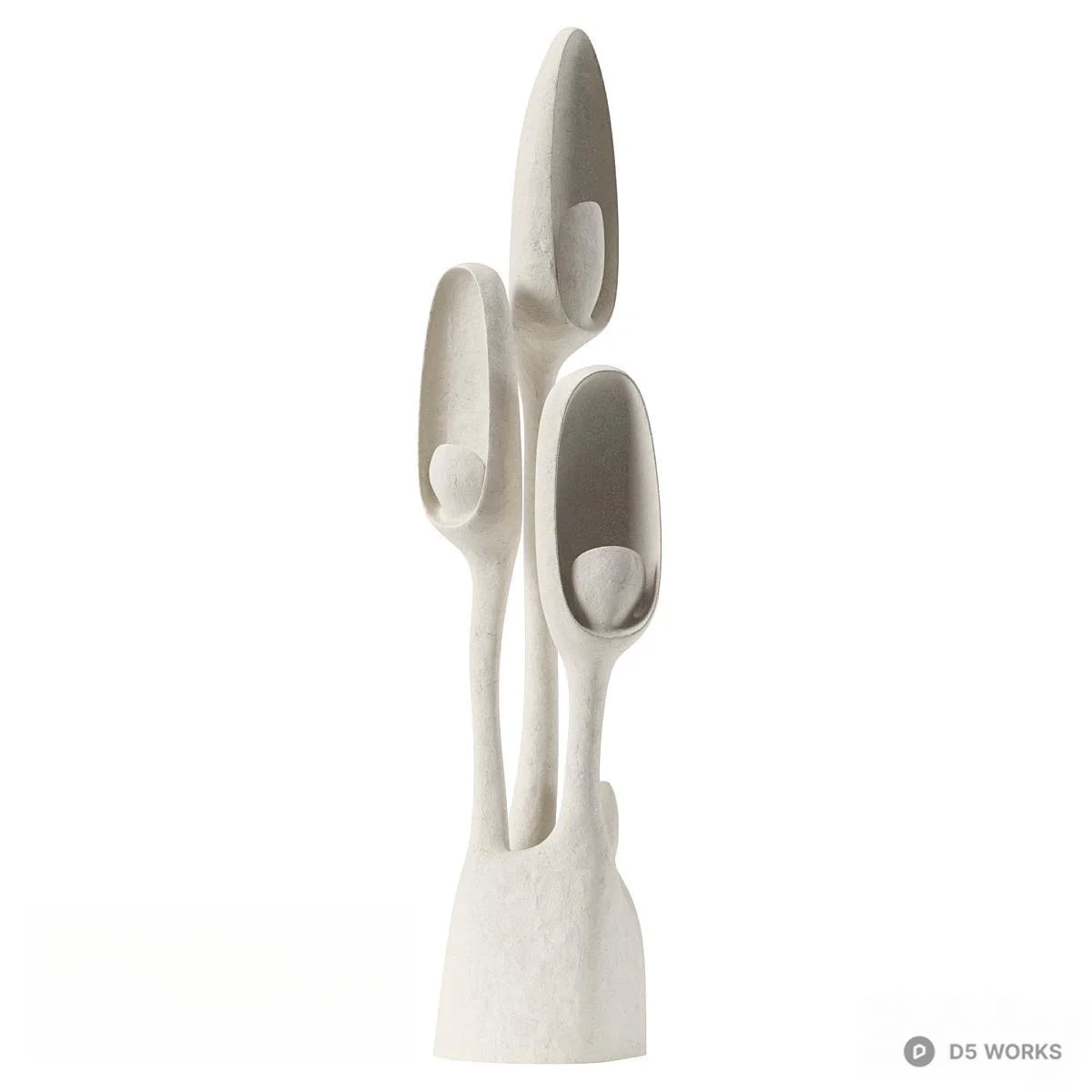Organic Modern Shape Floor Lamp 3d model thumbnail 2