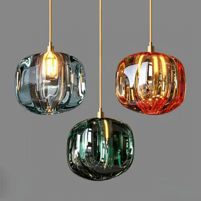 Colorful Glass Pendant Lights 3d model