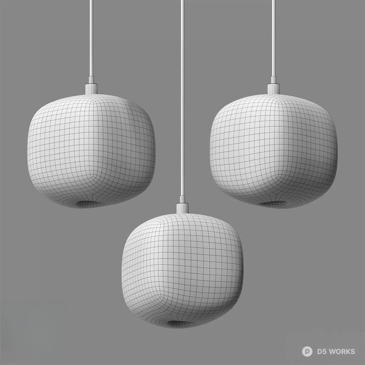 Colorful Glass Pendant Lights 3d model thumbnail 2
