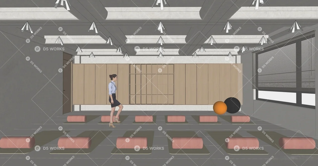 Yoga Room 3d model thumbnail 3
