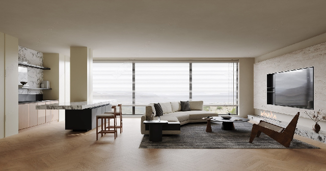 Modern Living & Dining Room