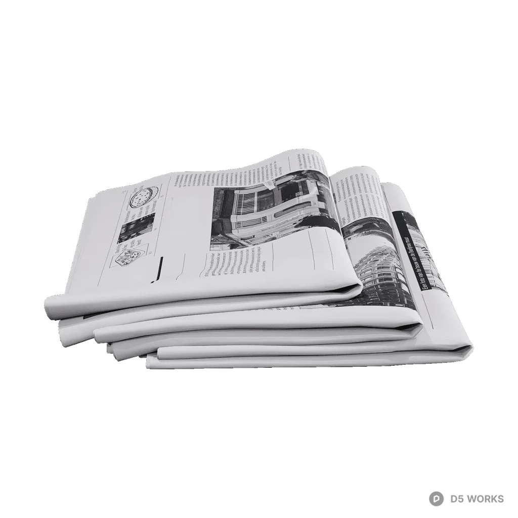 Newspaper 05 3d model - Image 1