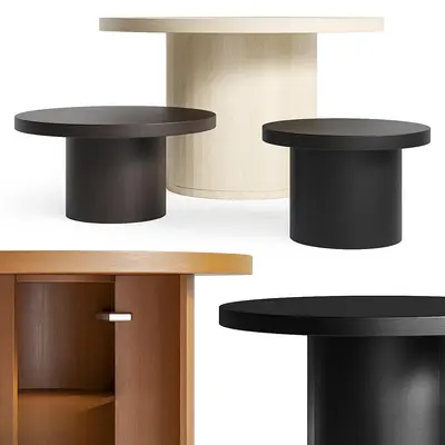 Modern Side Table Set 3d model