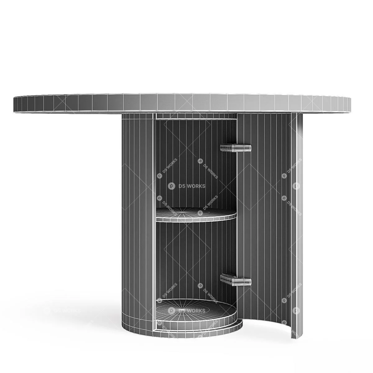 Modern Side Table Set 3d model thumbnail 5