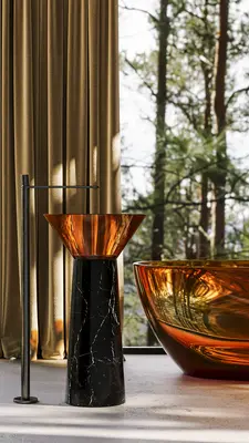 Modern Wabi-Sabi Bathroom Cabinet