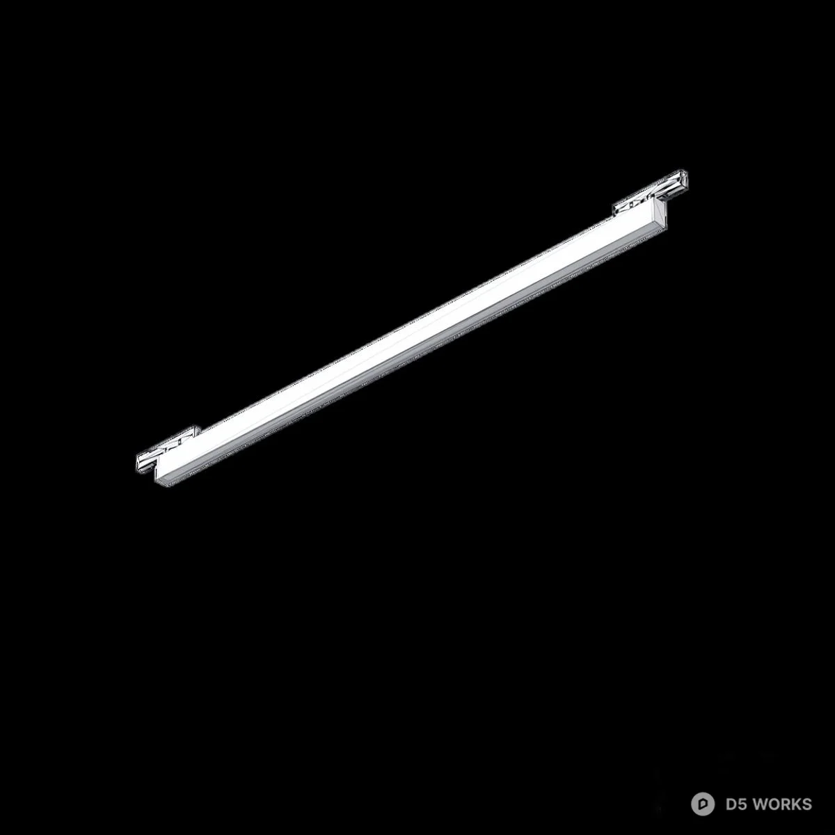 Minimalist Linear Pendant Light 3d model thumbnail 2