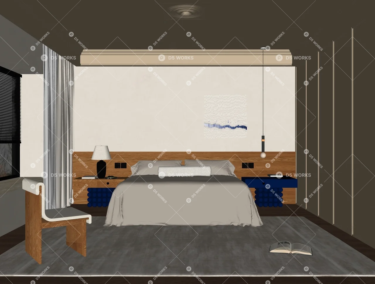 Home Bedroom 3d model thumbnail 2