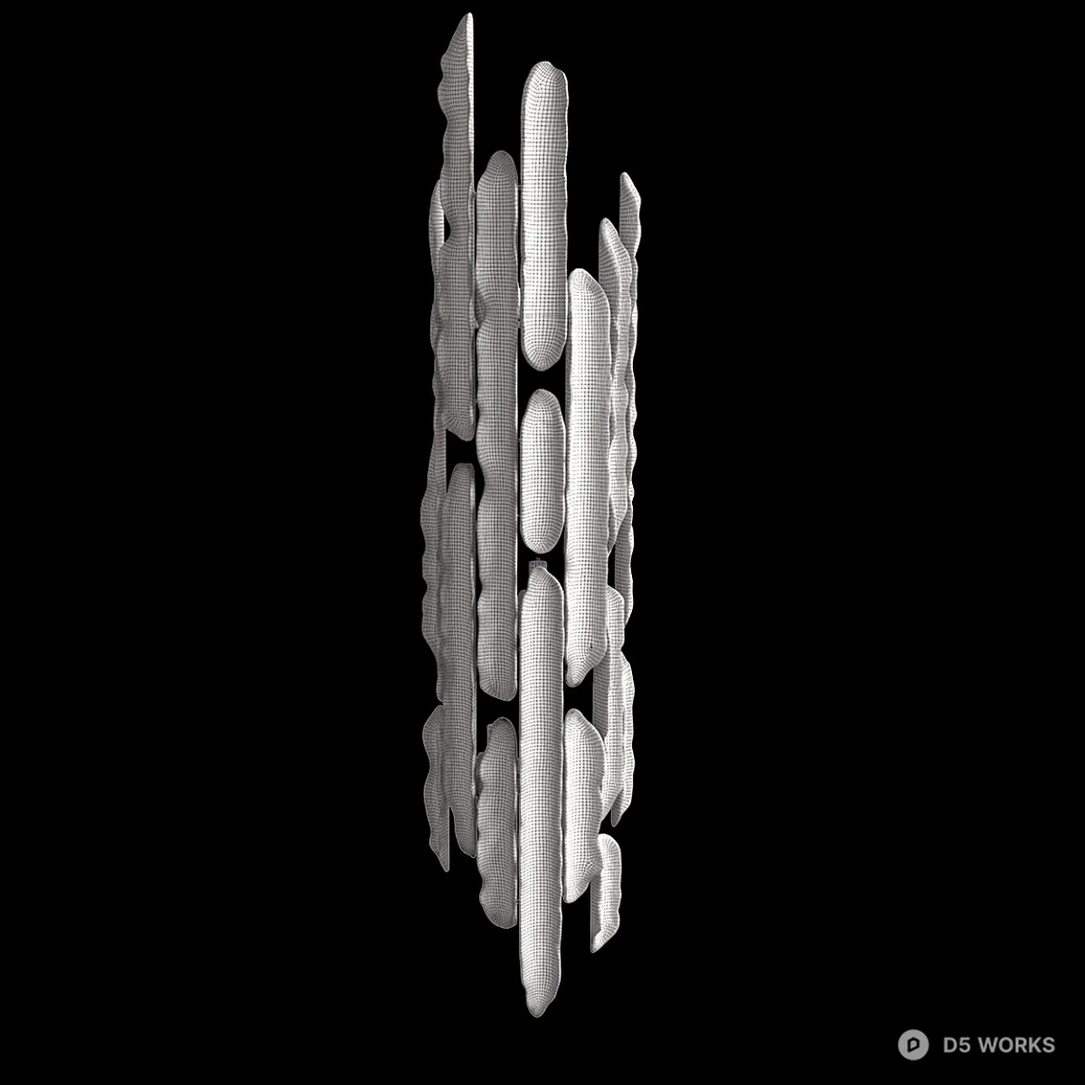 Textured Metallic Wall Sconce 3d model thumbnail 2
