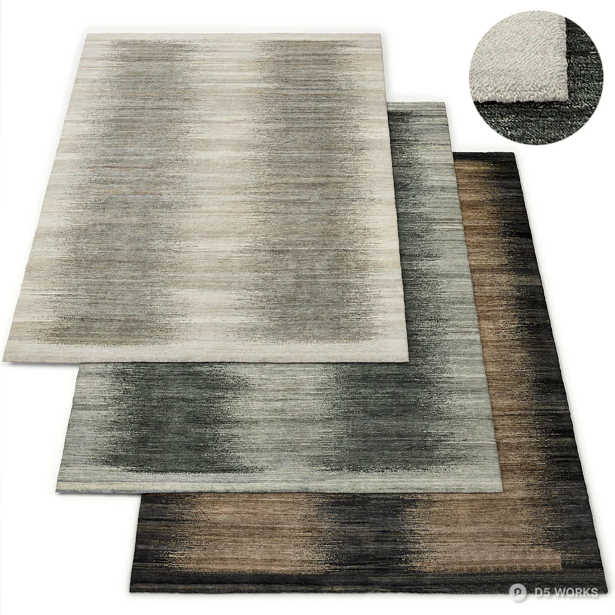Minimalist Gradient Area Rug 3d model - Image 1