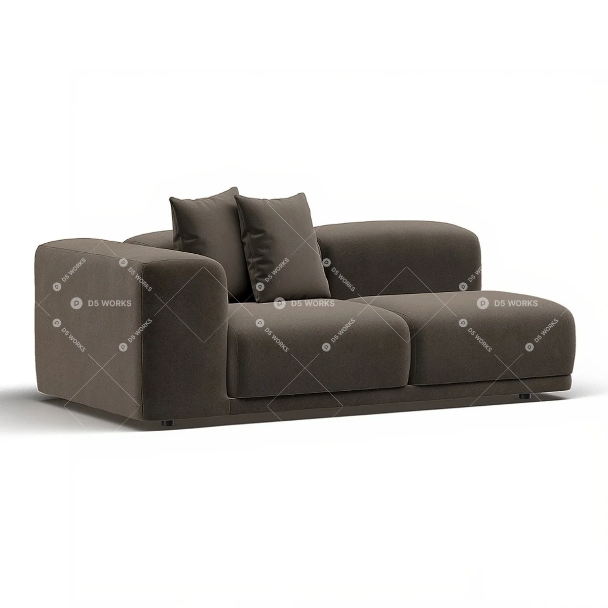 Three-seater Sofa 3d model thumbnail 3