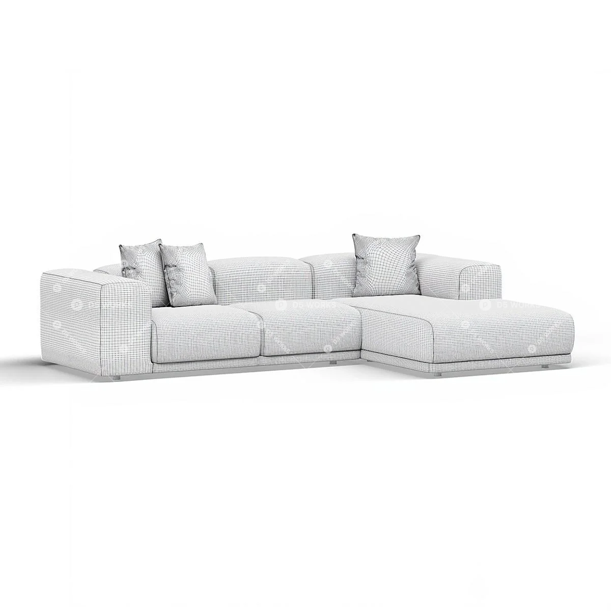 Three-seater Sofa 3d model thumbnail 5