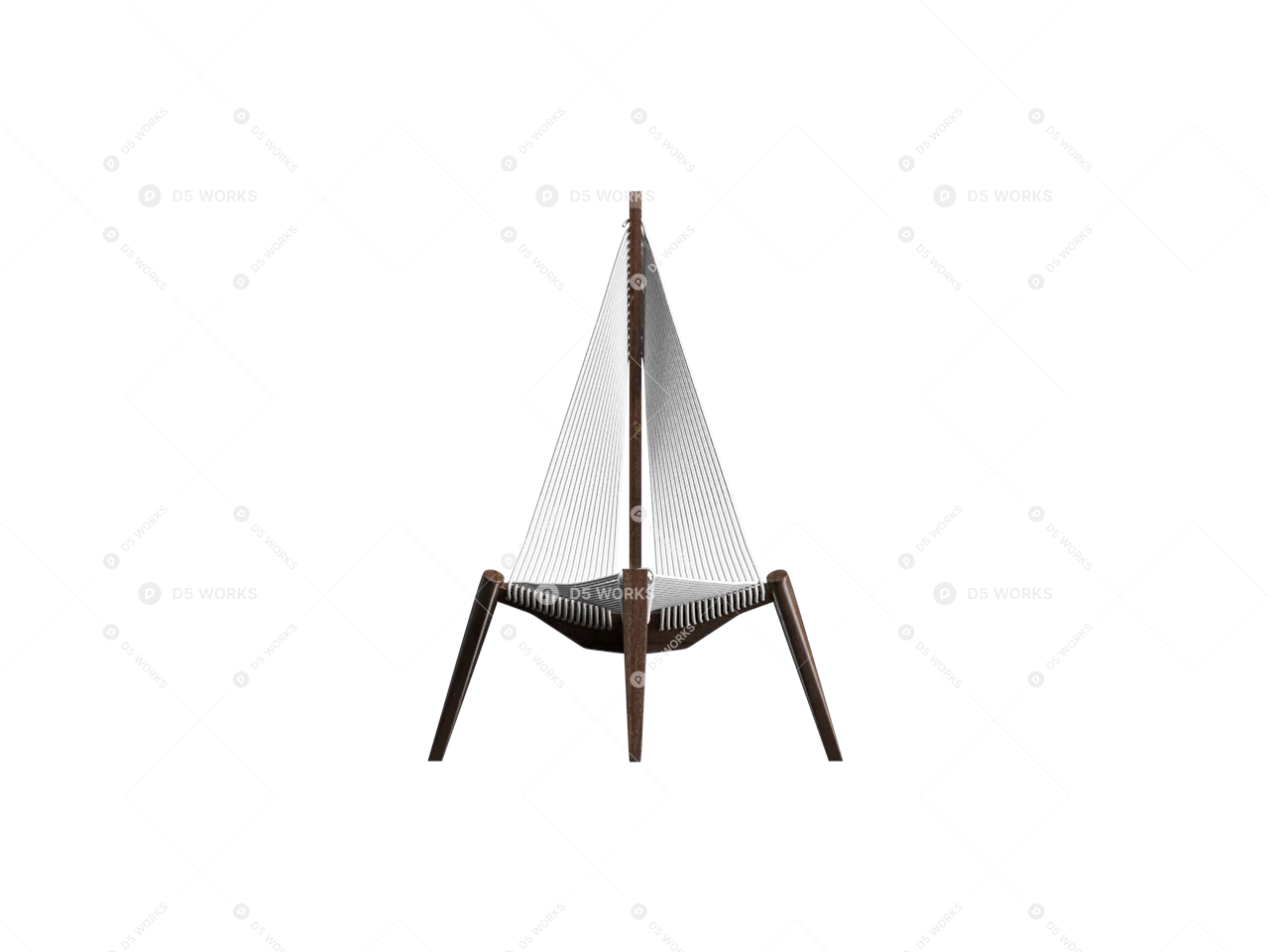 Minimalist Lounge Chair 3d model thumbnail 2