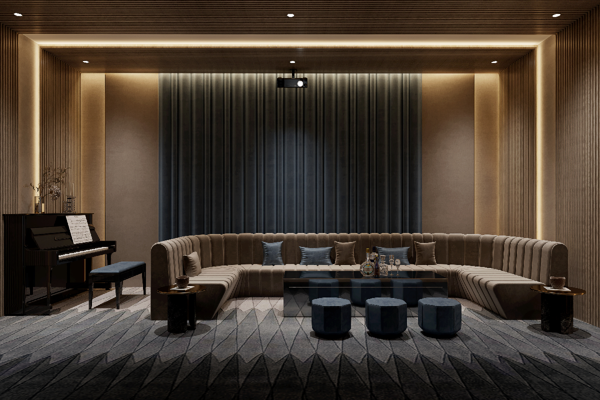 Modern Home Theater Room 