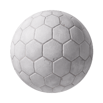 Outdoor Brick White hexagonal tile