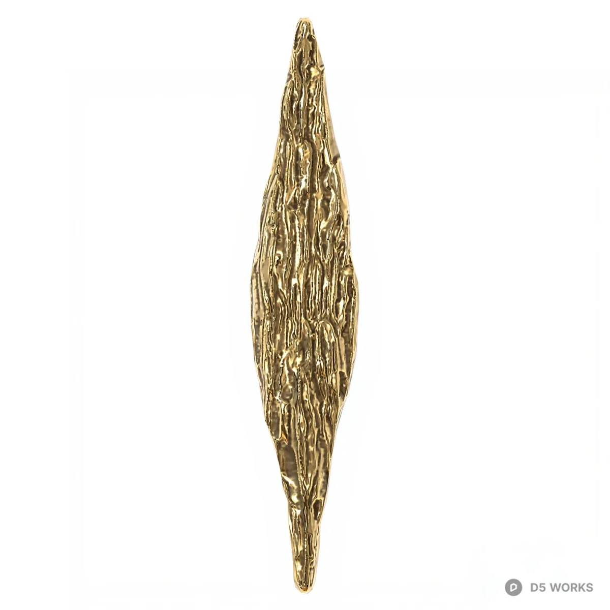 Textured Gold Pull Handle 3d model thumbnail 2