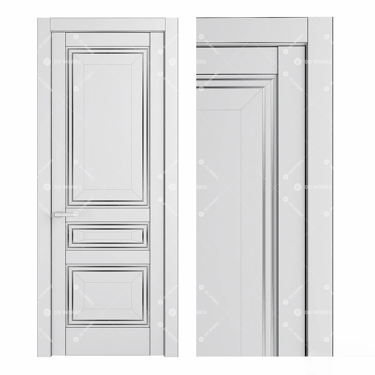 Single Door 3d model thumbnail 3