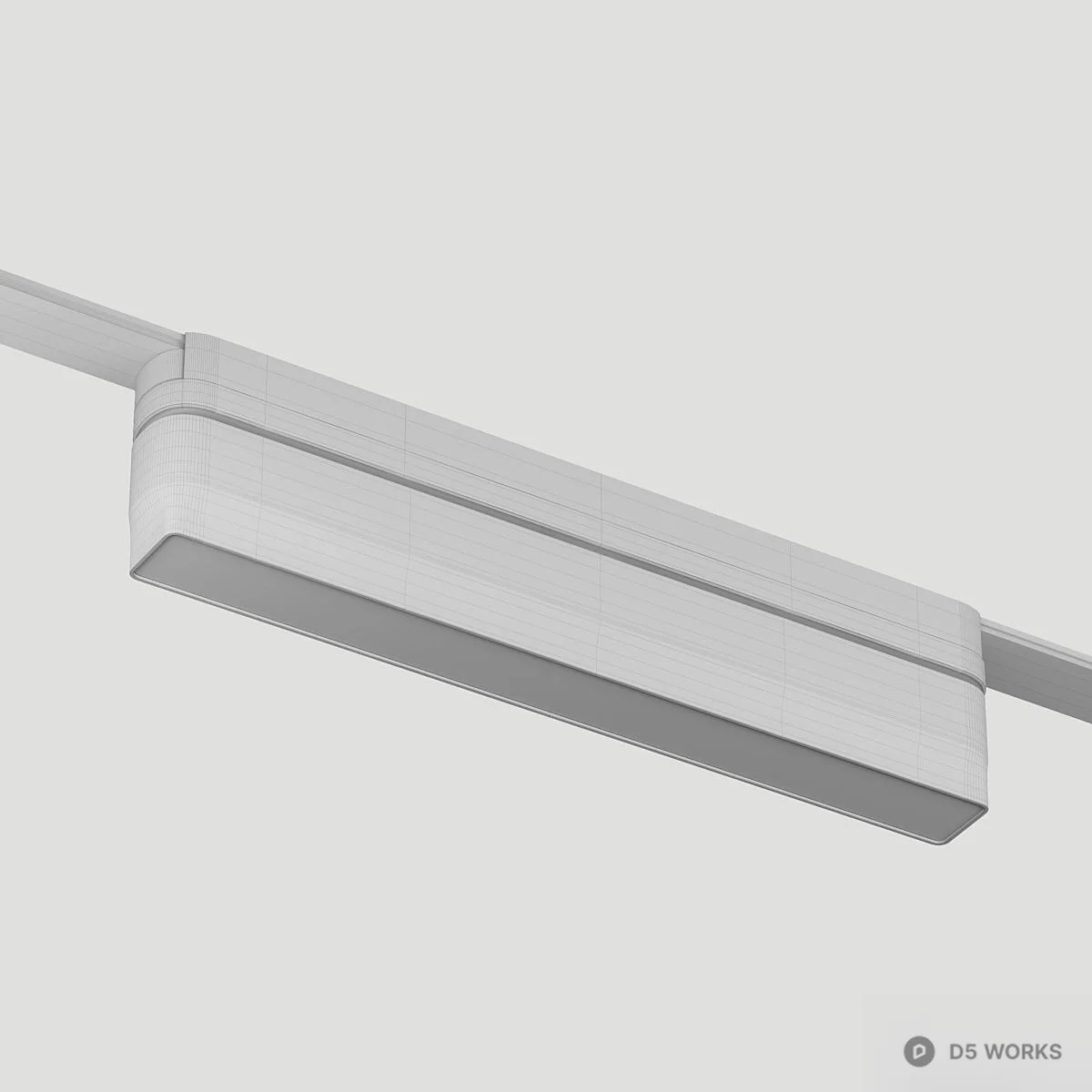 Black Track Spotlight 3d model thumbnail 4