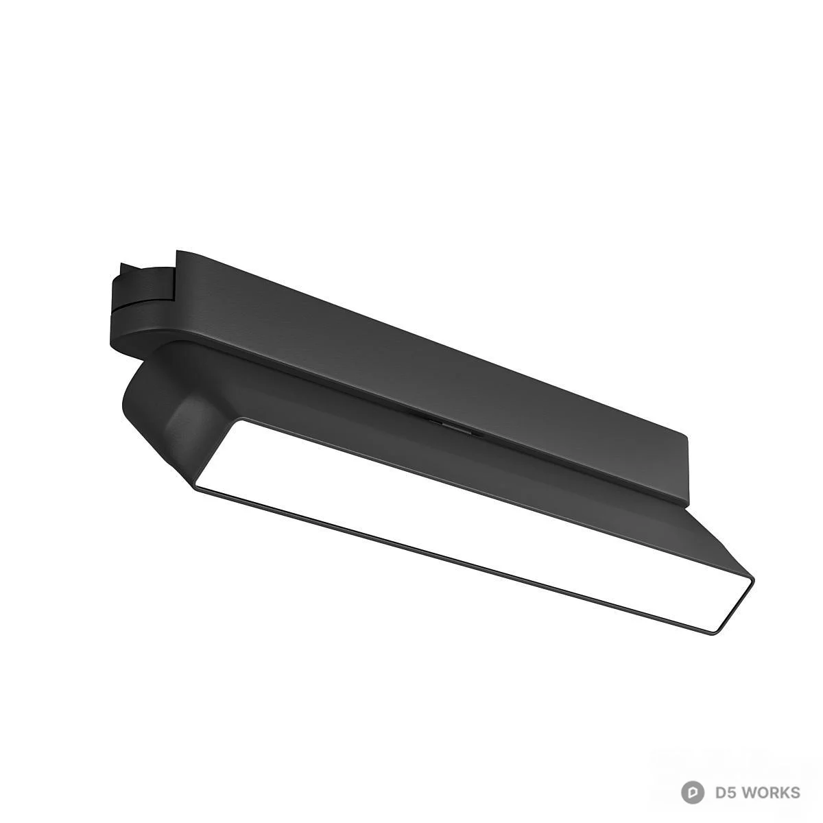 Black Track Spotlight 3d model thumbnail 3