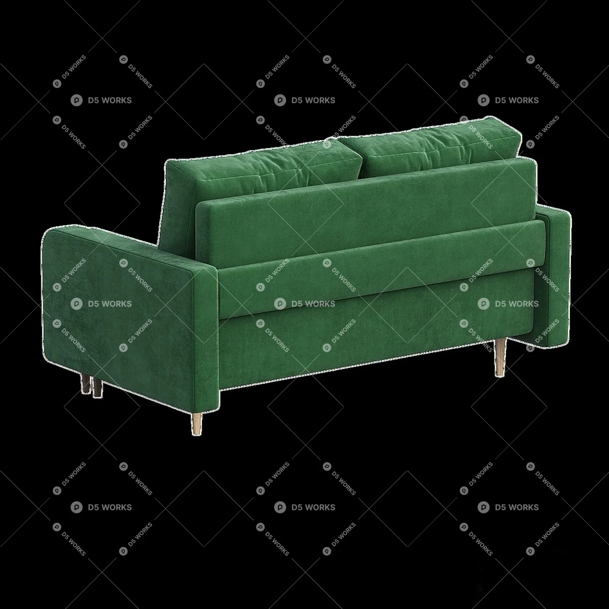 Postmodern Two-seater Sofa 3d model thumbnail 3