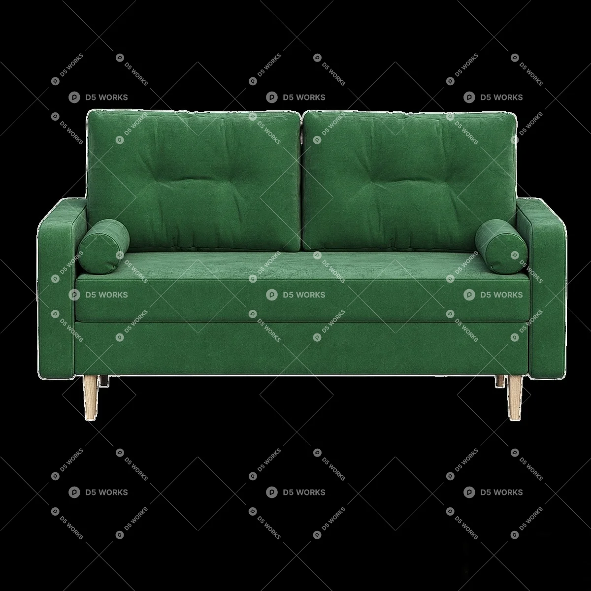 Postmodern Two-seater Sofa 3d model thumbnail 2