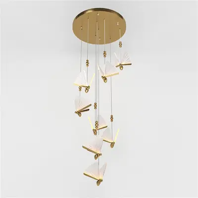 Butterfly Motif Pendant Light 3d model