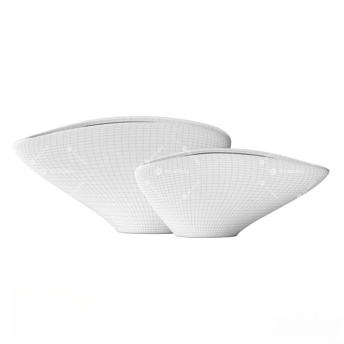 Wabi-Sabi Flowerpot 3d model thumbnail 4