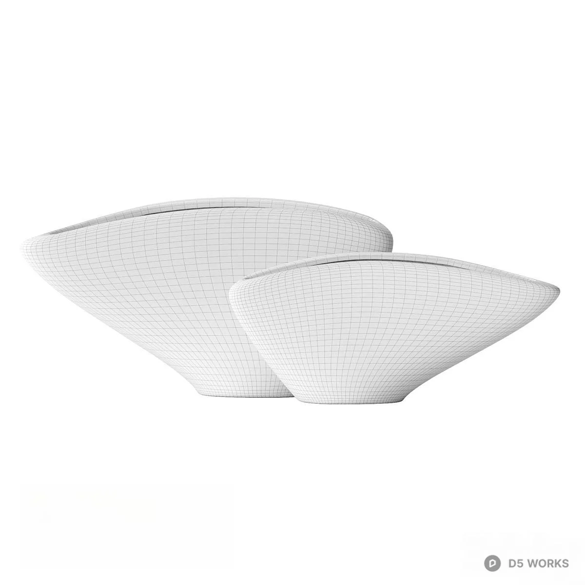 Minimalist Ceramic Planter 3d model thumbnail 4