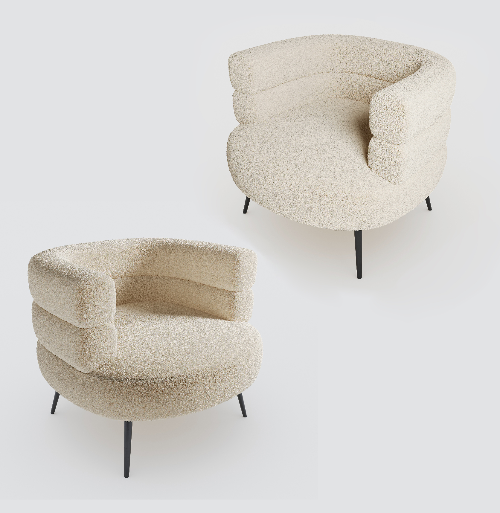 Mid-Century Modern Single Sofa