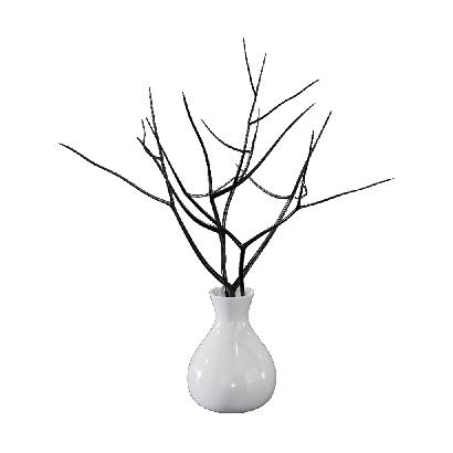 Floral Vase Design Modern Black Metal Ceramic Vase Decoration