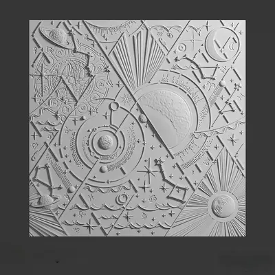 Ornate Wall Panel 3d model