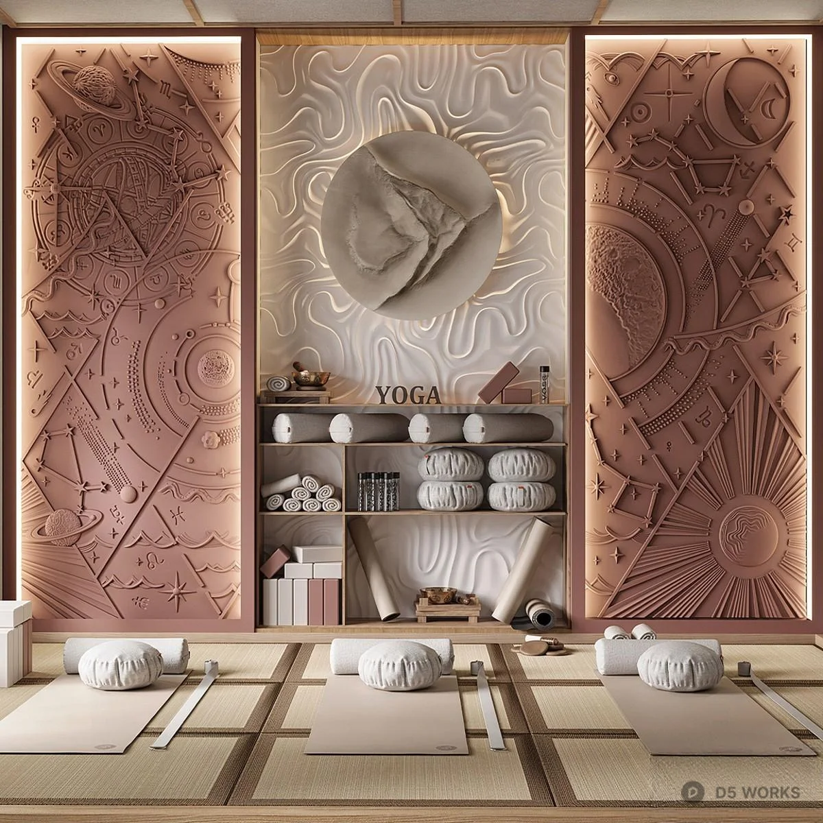 Ornate Wall Panel 3d model thumbnail 4