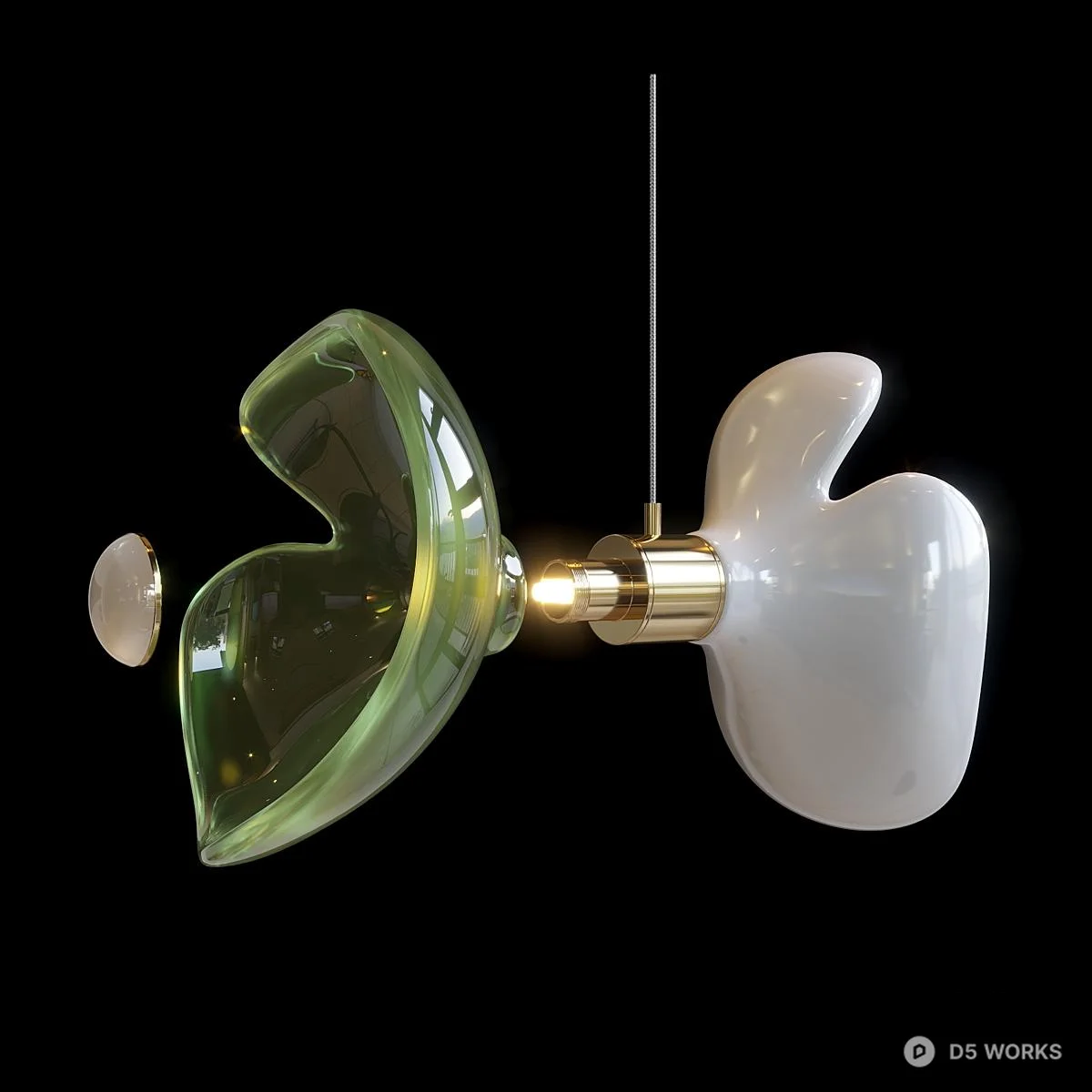 Floral Minimalist Chandelier 3d model thumbnail 3