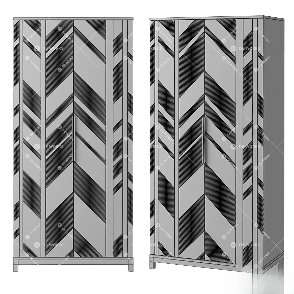 Quiet Luxury Wardrobe 3d model thumbnail 2