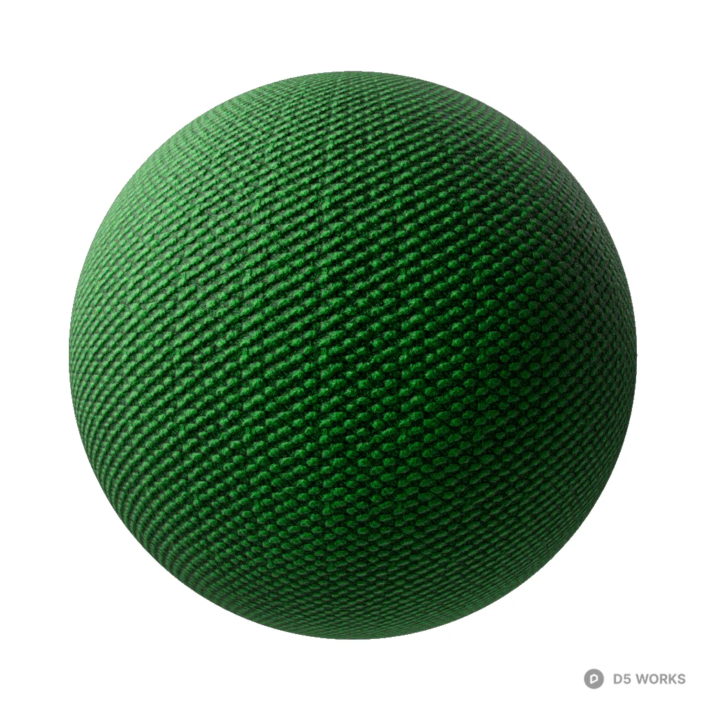 Dark Green Coarse Woven Acrylic Fabric pbr material - Image 1