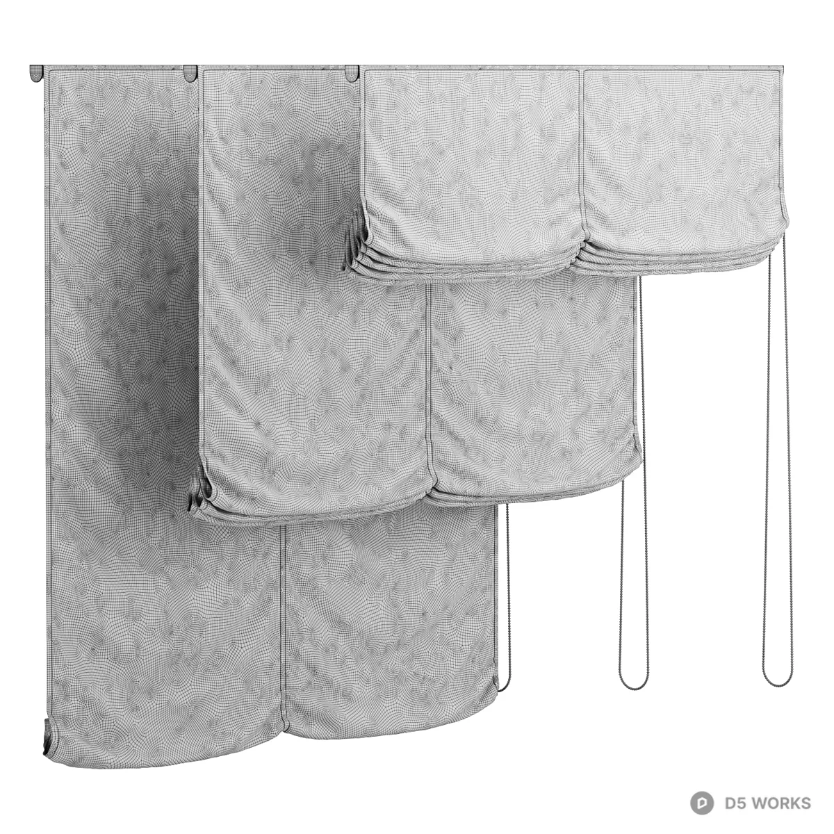 Roman Shade 3d model thumbnail 4