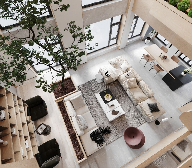 Modern Villa Living Room